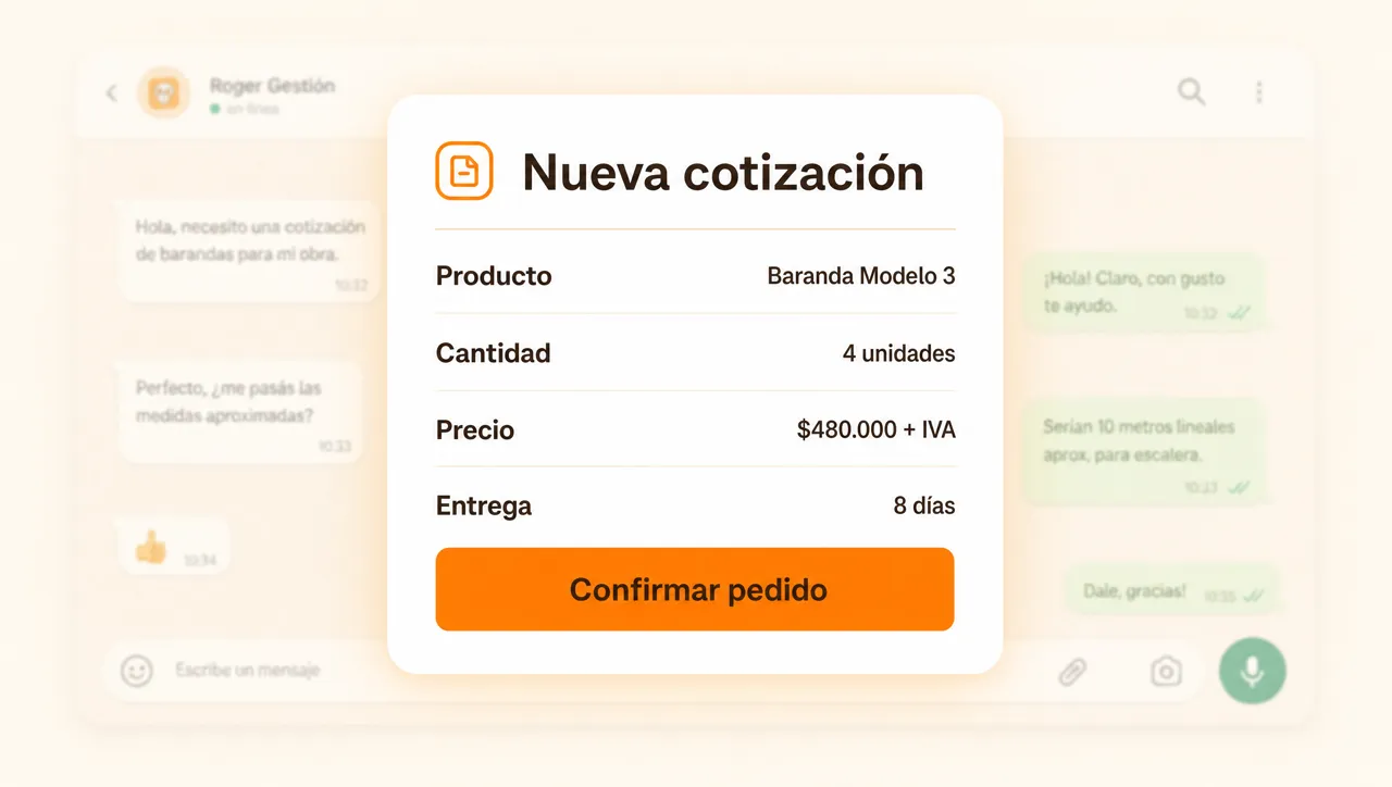 Panel de nueva cotización generado por la IA de MetalFlow