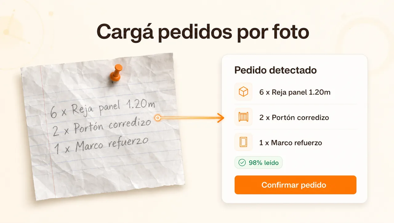 Nota manuscrita convertida en un pedido digital detectado